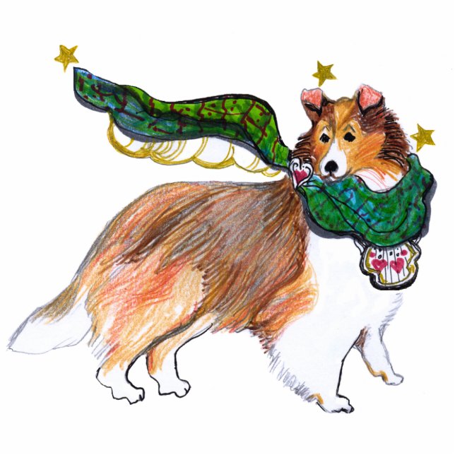 Gulliver's Angels Sheltie Ornament Fotobeeldje Ornament (Voorkant)