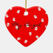 Gulliver's Golden Angel Ceramic Heart Ornament (Achterkant)