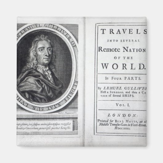 'Gulliver's Travels' door Jonathan Swift, 1726 Magneet (Voorkant)