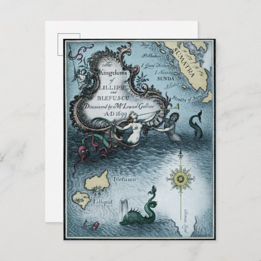 Gulliver's Travels van Jonathan Swift Briefkaart (Voorkant / Achterkant)