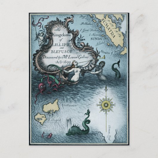 Gulliver's Travels van Jonathan Swift Briefkaart (Voorkant)