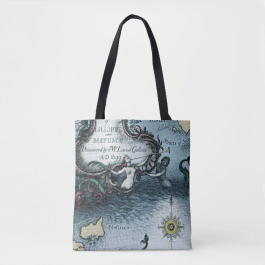 Gulliver's Travels van Jonathan Swift Tote Bag (Voorkant)
