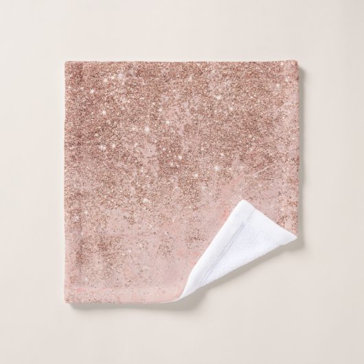 Gullle roos glitter marmer bad handdoek (Wasdoekje)