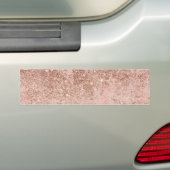 Gullle roos glitter marmer bumpersticker (Op auto)