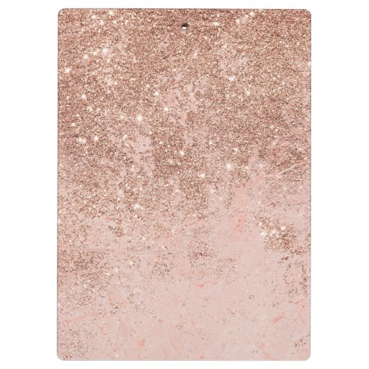 Gullle roos glitter marmer klembord (Achterkant)