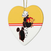 Gullliver's Bone Appetit Ceramic Heart. Keramisch Ornament (Links)