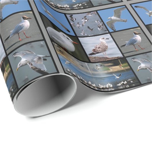 Gulls en zeemaasmozaïeken cadeaupapier (Rol Hoek)