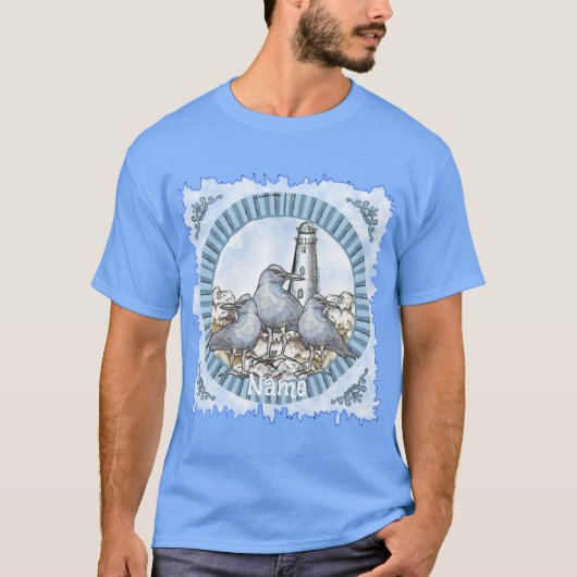 Gulls Guide vuurtoren t-shirt (Voorkant)