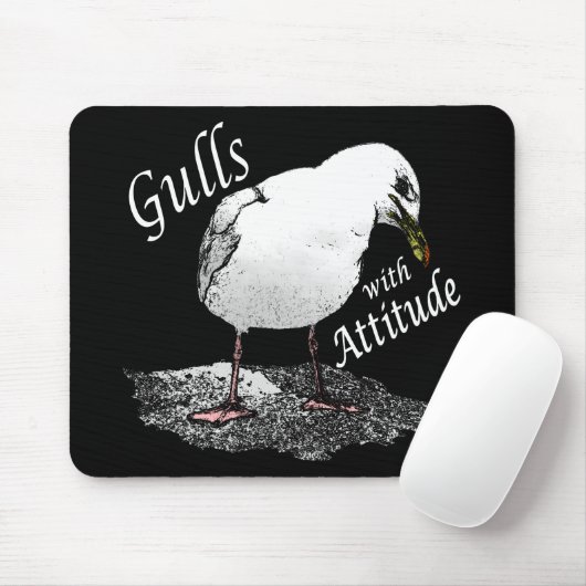 Gulls met Attitude Mousepad Muismat (Met muis)