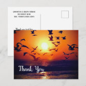 Gulls Silhoueted door Oranje Zonnetijd Dank u Briefkaart (Voorkant / Achterkant)