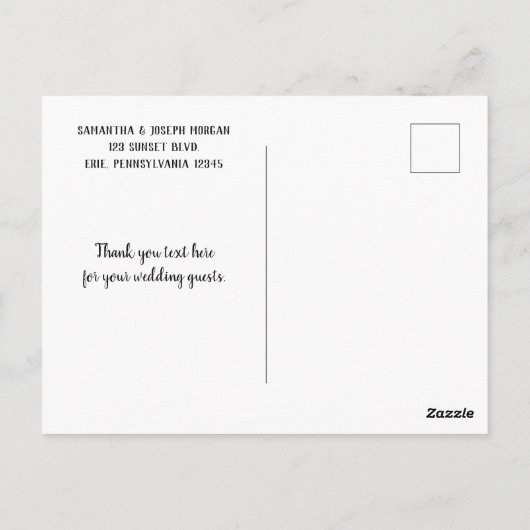 Gulls Silhoueted door Oranje Zonnetijd Dank u Briefkaart (Achterkant)