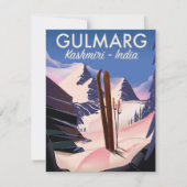 Gulmarg Kashmiri India Ski poster (Voorkant)