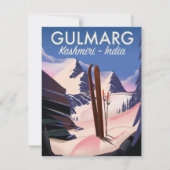 Gulmarg Kashmiri India Ski poster (Achterkant)