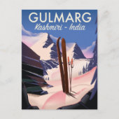 Gulmarg Kashmiri India ski poster Briefkaart (Voorkant)