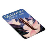 Gulmarg Kashmiri India ski poster Magneet (Rechterzijde)