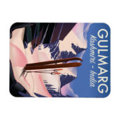 Gulmarg Kashmiri India ski poster Magneet (Horizontaal)