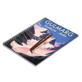 Gulmarg Kashmiri India Ski poster Notitieboek (Linkerzijde)