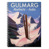 Gulmarg Kashmiri India Ski poster Notitieboek (Voorkant)