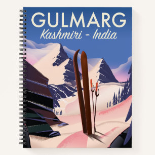 Gulmarg Kashmiri India Ski poster Notitieboek Pede