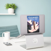 Gulmarg Kashmiri India ski poster Sticker (Laptop op bureau)