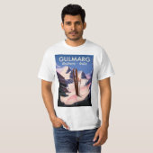 Gulmarg Kashmiri India Ski poster T-shirt (Voorkant volledig)