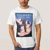 Gulmarg Kashmiri India Ski poster T-shirt (Voorkant)
