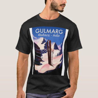 Gulmarg Kashmiri India Ski poster T-shirt