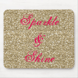 Guls en warmroze glitter Sparkle and Shine Muismat
