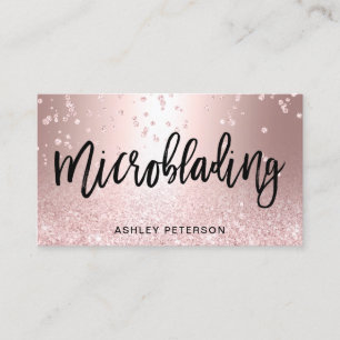 Gulsel van roos voor microblading Glitter metallic Visitekaartje