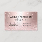 Gulsel van roos voor microblading Glitter metallic Visitekaartje (Achterkant)