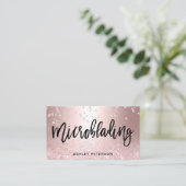 Gulsel van roos voor microblading Glitter metallic Visitekaartje (Staand voorkant)
