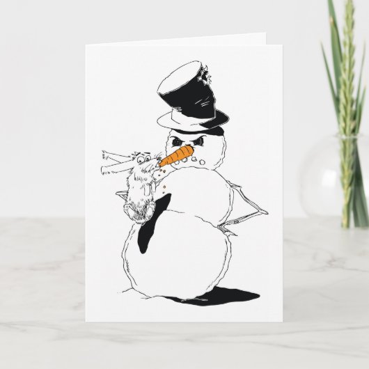 Gulzig Konijntje Feestdagen Kaart (Voorkant)