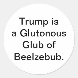 Gulzige Beëlzebub Trump Hankamer Artjunkhaus Yum Ronde Sticker