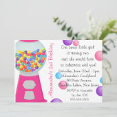 Gum Ball Machine Snoep Party Girl Birthday Kaart (Staand voorkant)