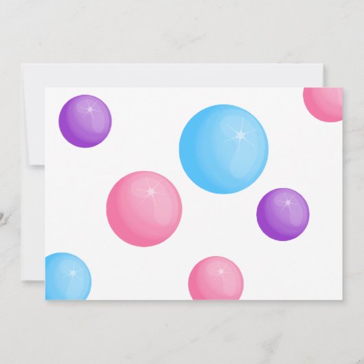 Gum Ball Machine Snoep Party Girl Birthday Kaart (Achterkant)