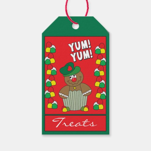 Gum Drop Gingerbread Man Cadeaulabel (Voorkant)