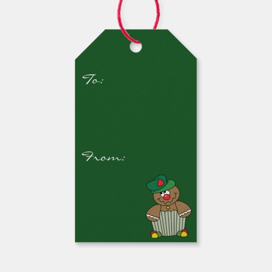 Gum Drop Gingerbread Man Cadeaulabel (Achterkant)