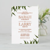 Gum Leaf en Elegant Gold Traditional Wedding Folie Uitnodiging (Staand Voorkant)