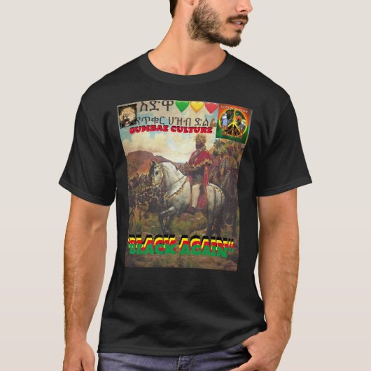 GUMBAE CULTUUR ZWART WEER basic donker T-shirt (Voorkant)
