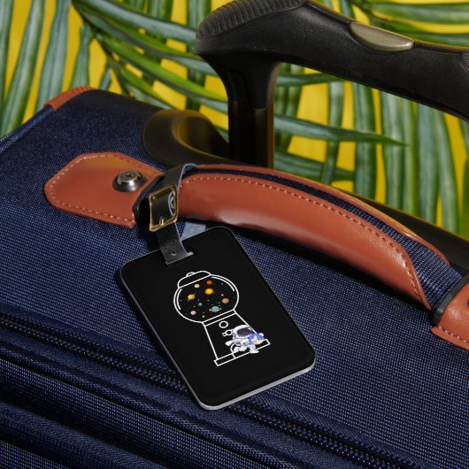 Gumball Astronaut Bagagelabel (Voorkant Insitu 1)