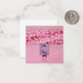 Gumball Ball Machine Happenser Notitiekaartje (Voorkant / Achterkant in situ)