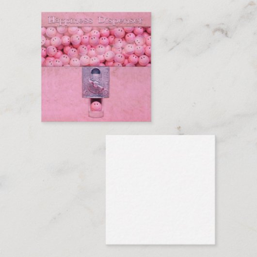 Gumball Ball Machine Happenser Notitiekaartje (Voorkant / Achterkant)