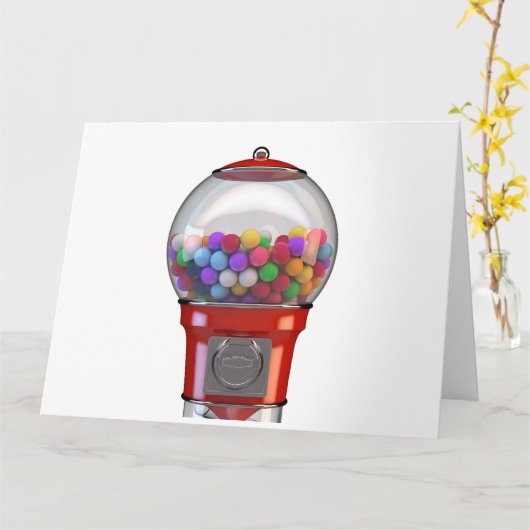 Gumball Dispensator Kaart (Gele Bloem)