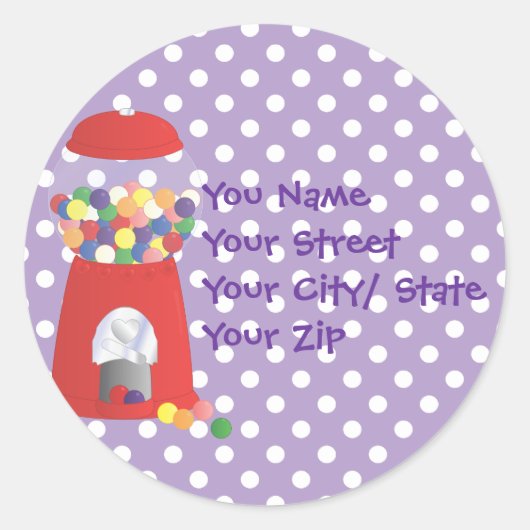 Gumball Fantasy Ronde Sticker (Voorkant)