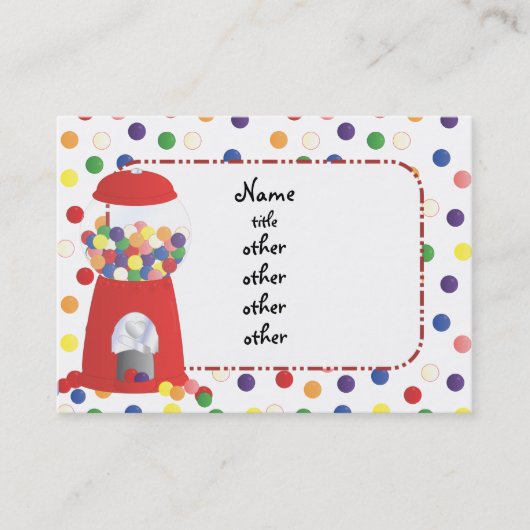 Gumball Fantasy Visitekaartje (Voorkant)