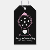 Gumball Hearts Floating Valentijnsdag Black Cadeaulabel (Voorkant)