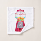 Gumball machine bubblegum  rood bad handdoek (Wasdoekje)