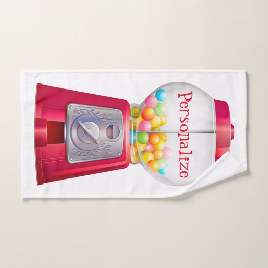Gumball machine bubblegum  rood bad handdoek (Handdoek)
