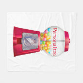 Gumball machine bubblegum rood fleece deken (Voorkant (Horizontaal))