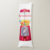 Gumball machine bubblegum  rood lichaamskussen (Voorkant Verticaal)